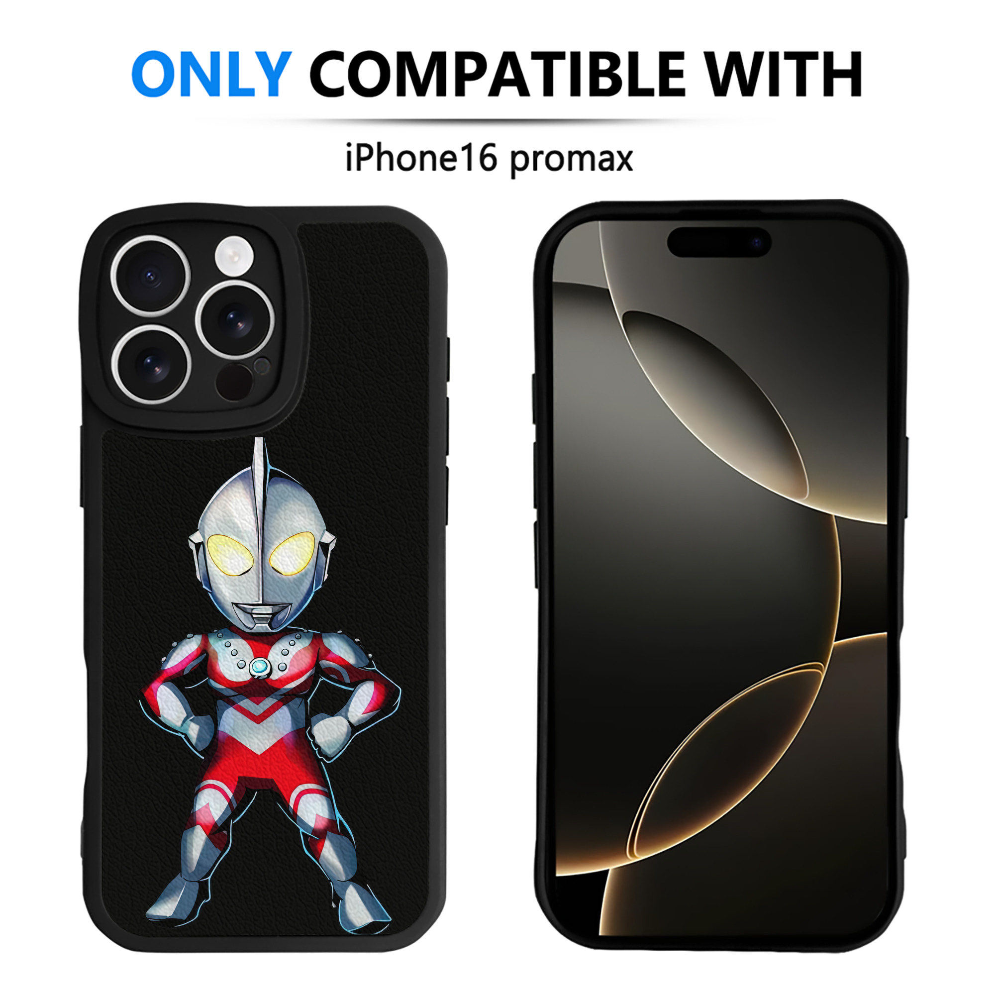 （画像用） ウルトラマン Ultraman 【iPhone 16シリーズ対応】シリコンスマホケース（レザー調） 材質：シリコン